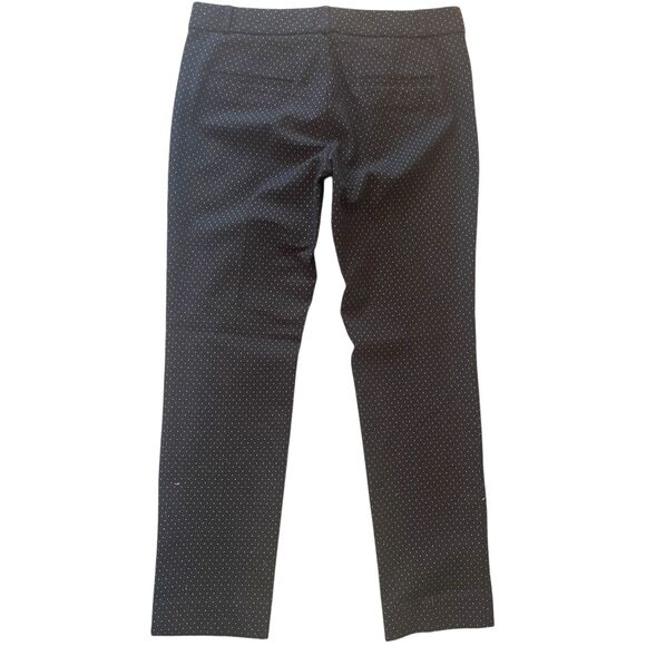 Banana Republic Womens Black Polka Dot Career Work Pants Trousers Sz 6 Ankle - Picture 6 of 8
